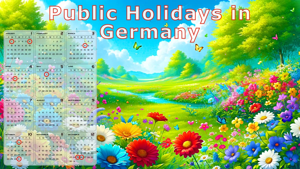 Kalendarz świąt w Niemczech na rok 2023, 2024, 2025, 2026, 2027