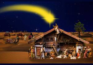 The Three Kings Feast plot: the birth of Christ, the star, and the astrologers/ Magi from the East