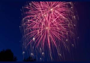 The New Year's Eve fireworks are a typical entertainment in many German cities