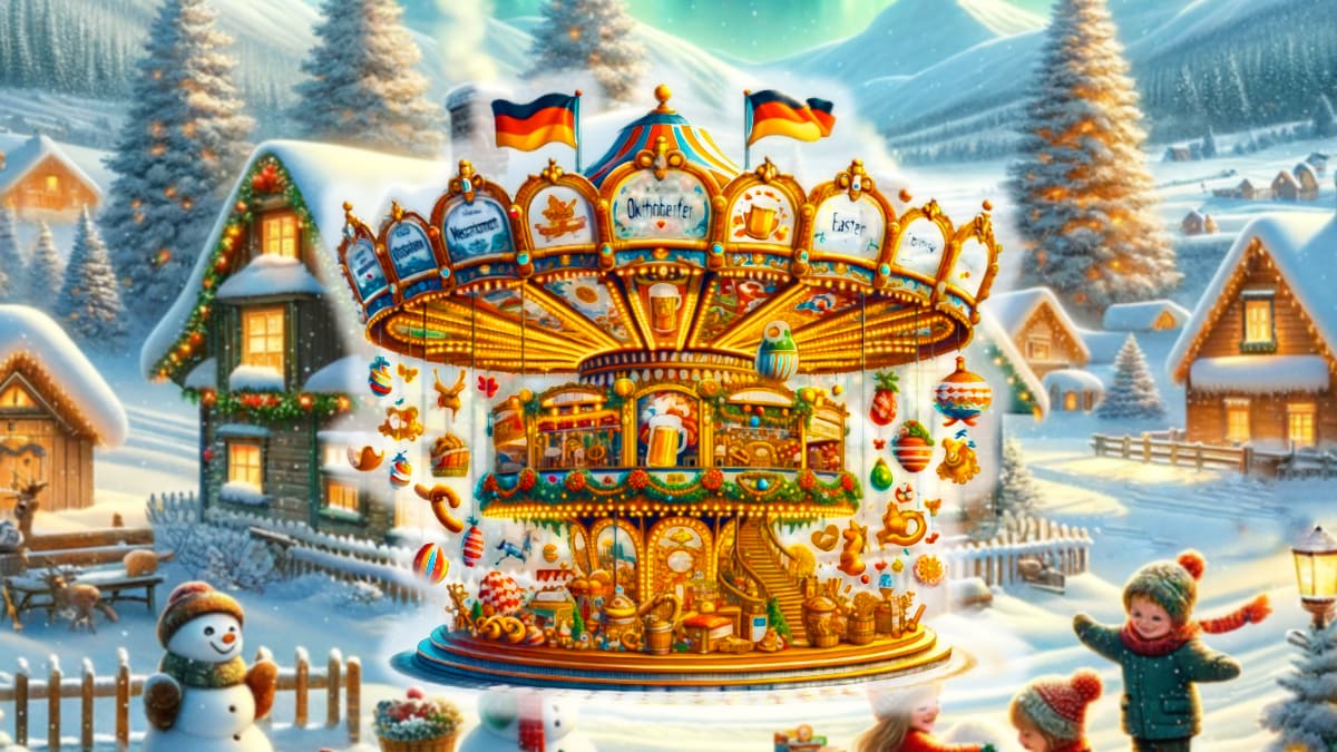 Winterfeiertage in Deutschland im Januar, Februar und Dezember 2023, 2024, 2025