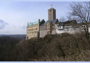 Zamek Wartburg w Turyngii niedaleko Eisenach, gdzie Marcin Luter przetłumaczył Nowy Testament