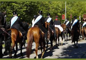 Equestrian procession on the Ascension Day
